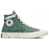 Converse Chuck 70 High Paint Splatter - Admiral Elm Green Unisex Sneakers Herby Egret A06540C