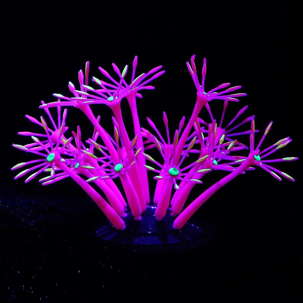 Luminous Artificial Coral Plants for Fish Tank Underwater Decoration Glowing Aquarium Decor Aquatic Landscape Supplies