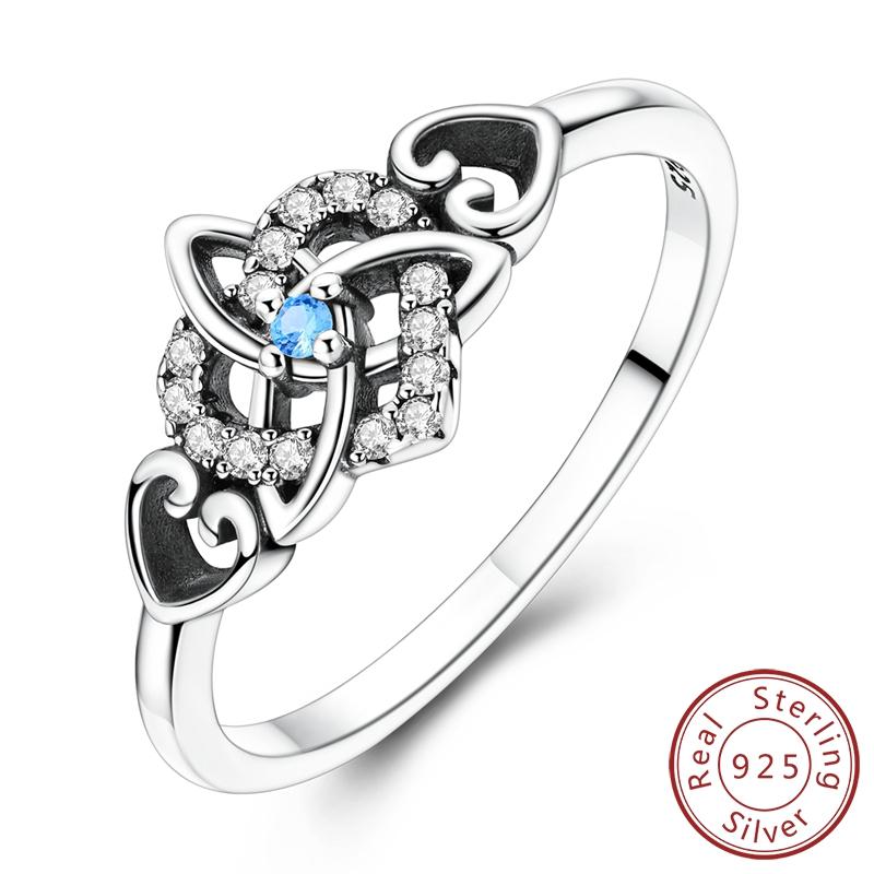 

copper Rings Celtic Knot Heart Ring Design Fashion luxury for Women Wedding Anniversary Party Gift High Quality 7