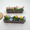 Miniatur Blumen Zaun Pflanzkasten Mini Hochbeet Figure Modell 1/12 Maßstab Puppenhaus Feengarten Dekoration Zubehör