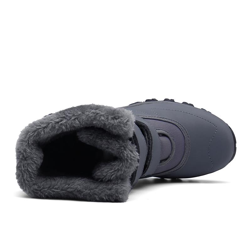 Women Plush Short Boots Winter Waterproof Cotton Shoes Non-slip Outdoor Warm Walking Hiking Shoes High-top Boots