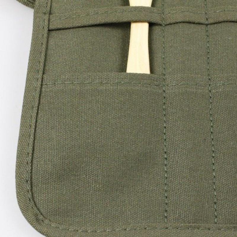 1PC Painting Brushes Canvas Storage Bag 22 Slots Watercolour Gouache Brushes Calligraphy Brushes Storage Bag Roll Up Pen Bag