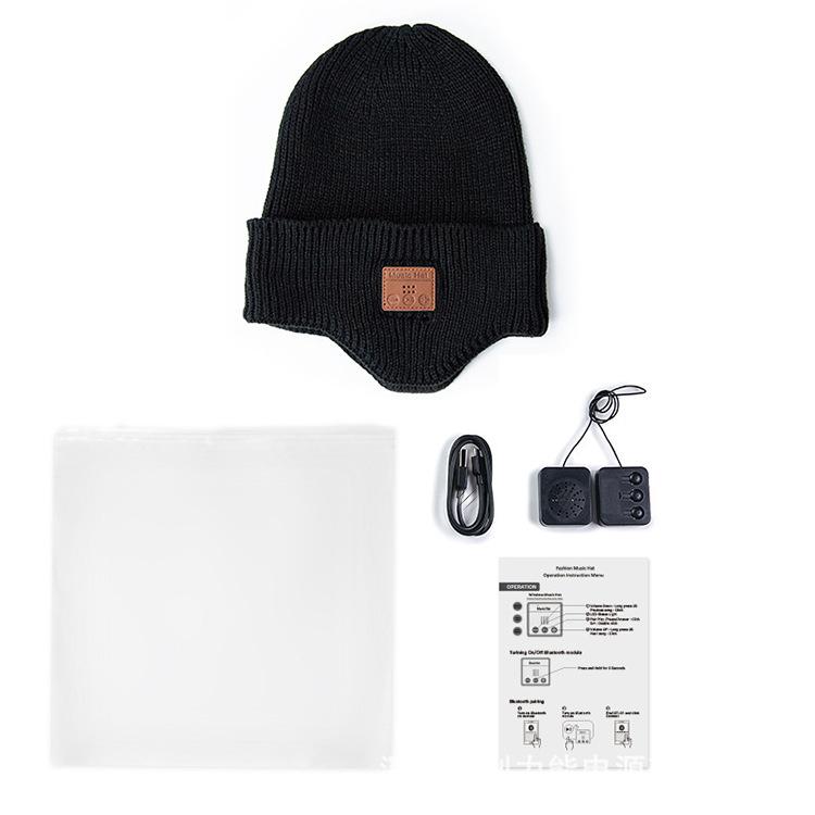 Knitted Beanie Hat for Men and Women, Music Caps with Headphones, Built-in Microphone Speakers, USB Rechargeable