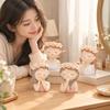 4 Pieces Girl Bust Planter with Floral Headpiece Decorative Hairstyle Head Artistic