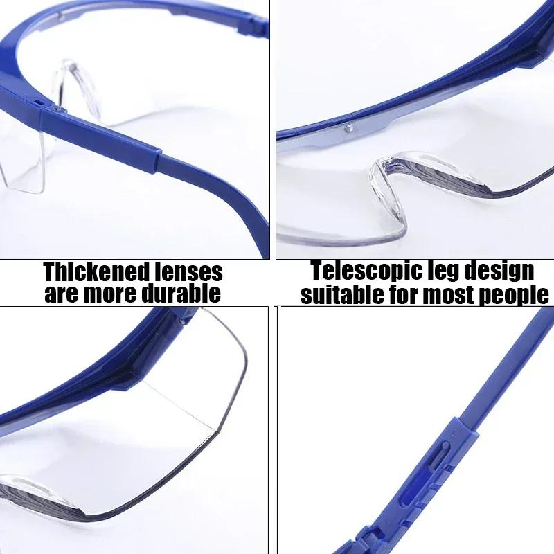 2Pcs Anti-Splash Work Safety Glasses Eye Protecting Lab Goggles Protective Industrial Wind Dust Proof Goggles Cycling Glasses