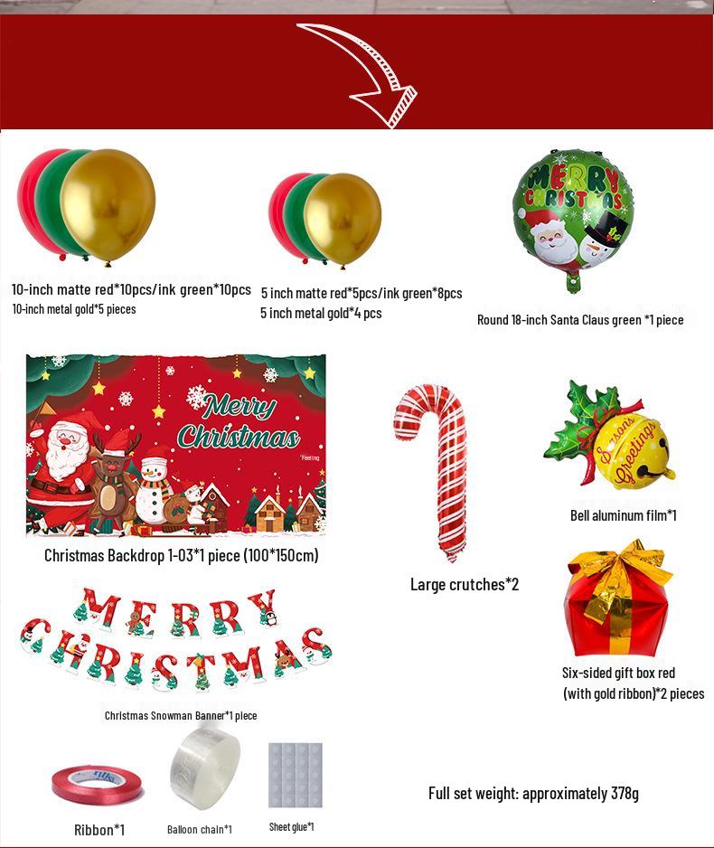 New Christmas Balloon Set - Gold Bells & Snowflake Foil Balloons