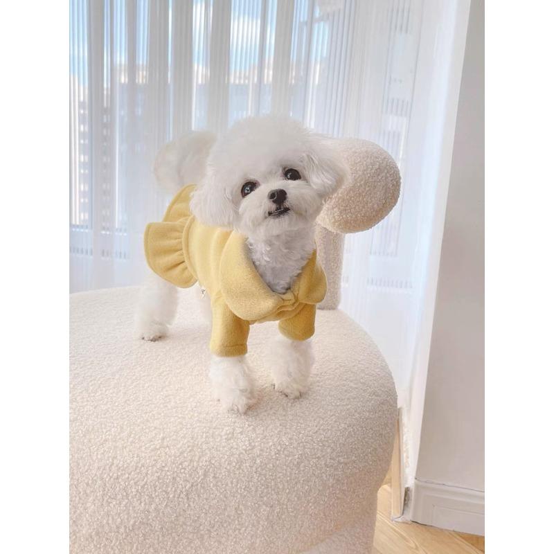 

Princess style macaron with traction ring skirt dog small dog Bigbear clothes teddy spring and autumn winter clothes XL chest 50 back 40 about 10-6.5 kg