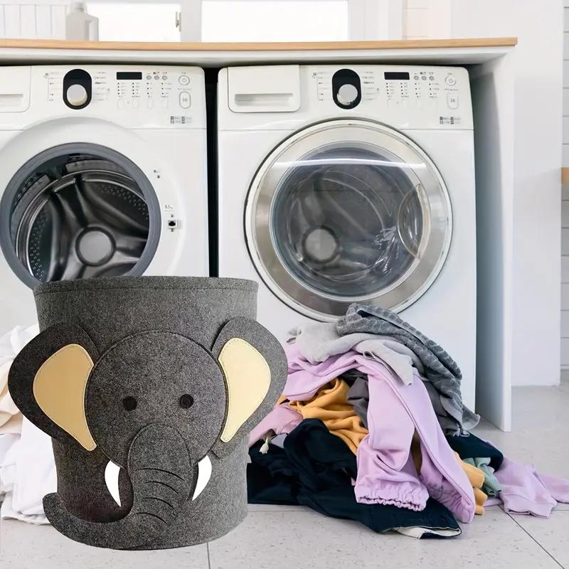 1/2/3/5PCS Baby Storage Basket Panda Dinosaur Cartoon Felt Organizer Laundry Dirty Clothes Bucket Toy Storage Box Gift Ideas