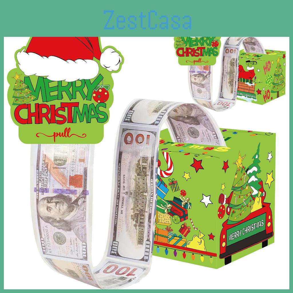 Green Themed Christmas Pattern Paper Surprise Box Holiday Props For Gift