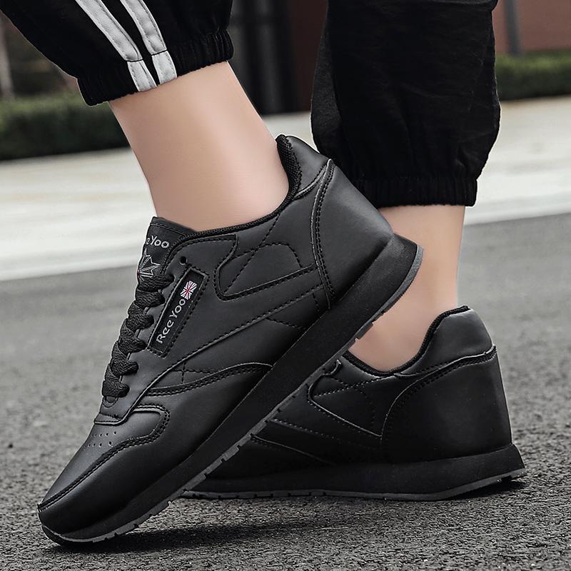 Walking Shoes Women Solid Color Durable Anti-slip Casual Shoes Men Comfortable Flat Bottom Soft Lace-up Sports Shoes Women