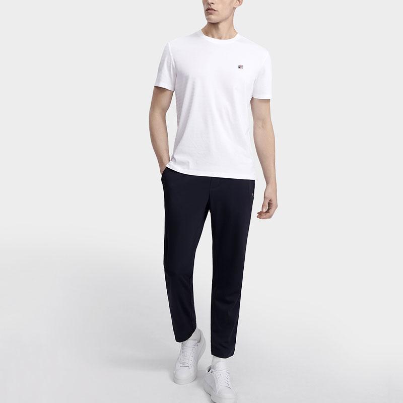 Fila Solid Color Straight Leg Casual Pants Men Bottoms Blue F11M321602FNV