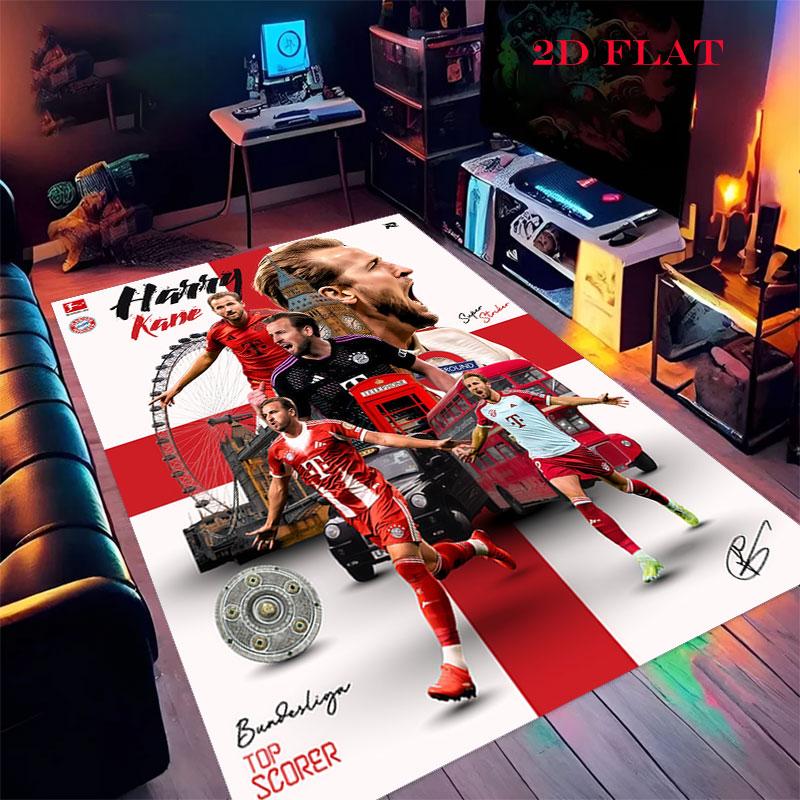 Harry Kane Vibes Poster Carpet Rug for Living Room Bedroom Home Sofa Decoration,Kids Play Nonslip Floor Mat