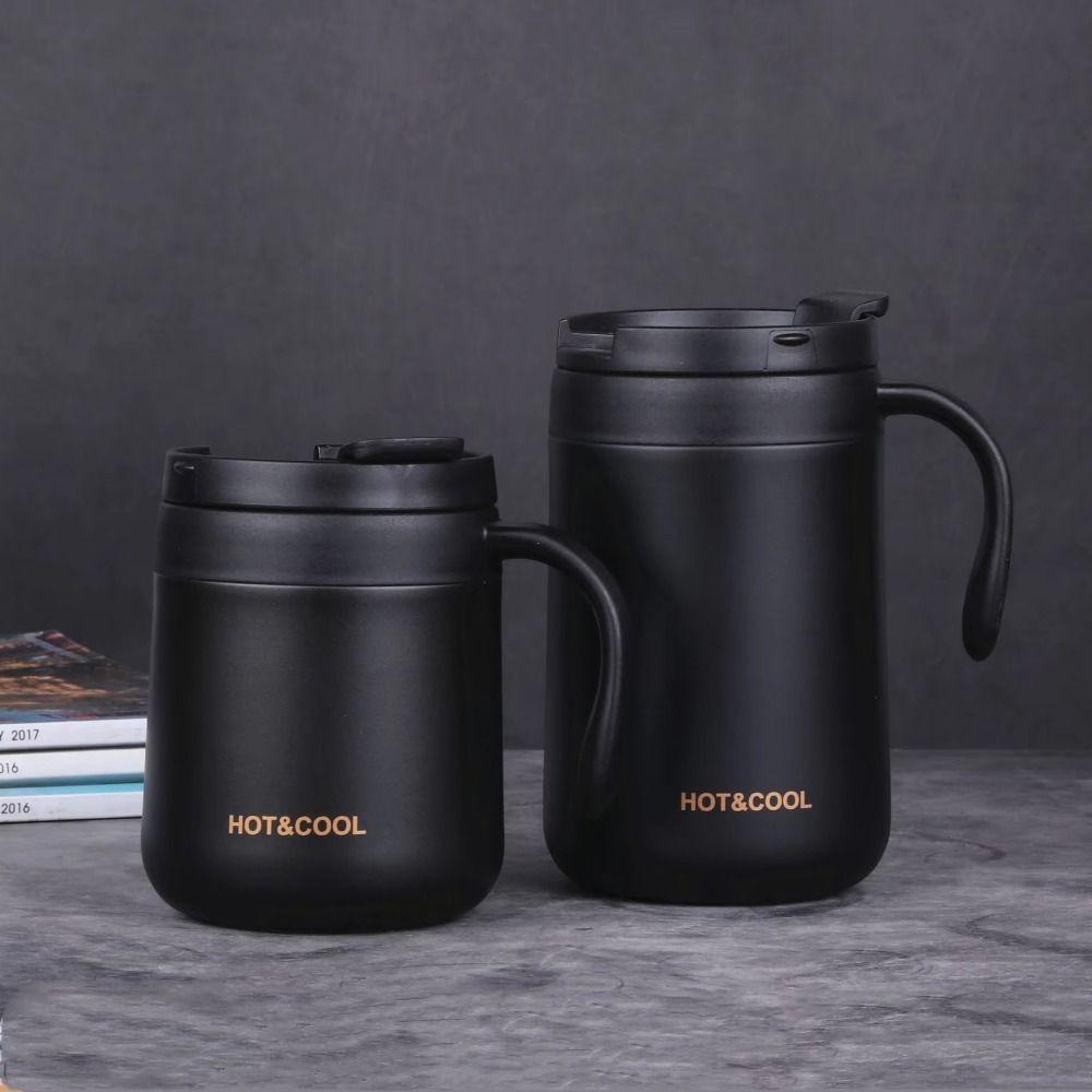 500ML Insulated Coffee Mug Double-Walled Vacuum Thermal Cup Insulated Drinking Cup  Home Use