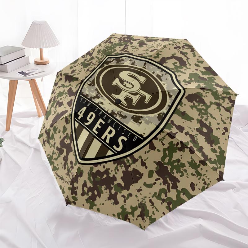 

1 шт. Автоматична складана парасолька - Візерунок San Francisco 49ers, Портативна та складана конструкція з 8 спицями, Різдвяні та Дні народження Подарунки