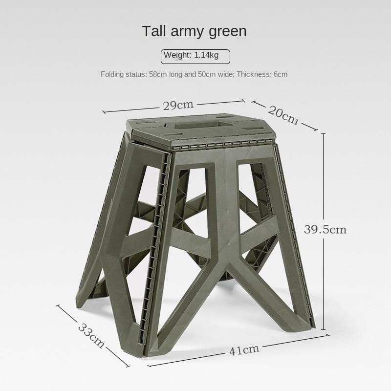 Outdoor Foldable Multifunctional Camping Stool Portable Plastic Fishing Bench Chair For Hiking Garden Beach