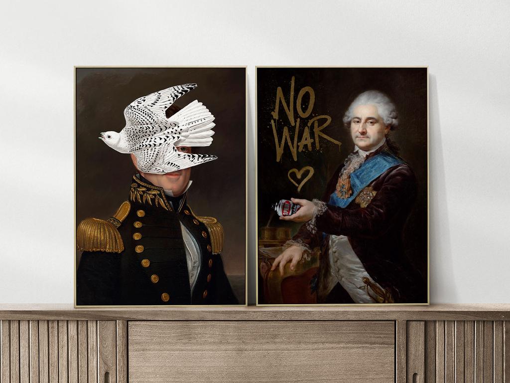 Set of Two Posters Old Portraits