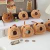 New Creative Capybara Anime Plush Coin Purse Fashion Kawaii Mini Coin Purse Round Cartoon Bags Pendant
