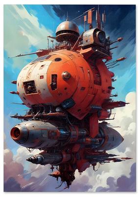 Poster Fantasy Spaceship