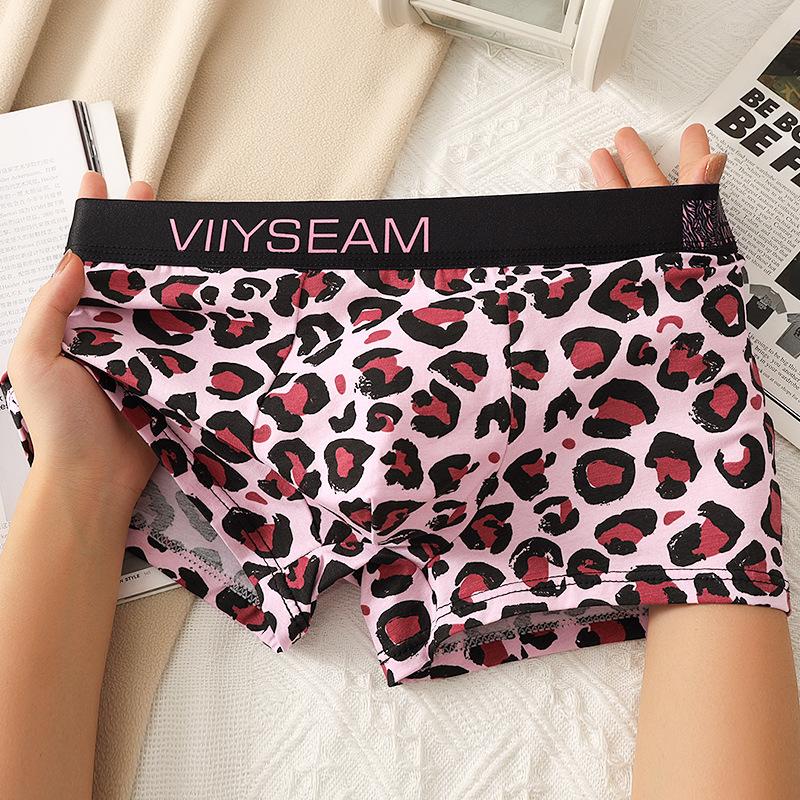 Leopard Print Underwear Men Loose Boxer Cotton Man Penis Breathable Mens Boxers Caual Briefs