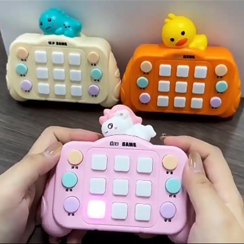 Montessori Cartoon Busy Board Sensory Toy with Light and Sound Kids' Pass The Game Decompression Games Quick Push Game Console