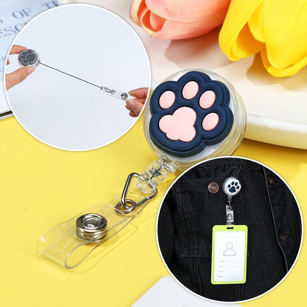 

Доктор Мультяшный студенческий держатель для удостоверения личности Выдвижной держатель для значка в виде кошачьей лапы ПВХ