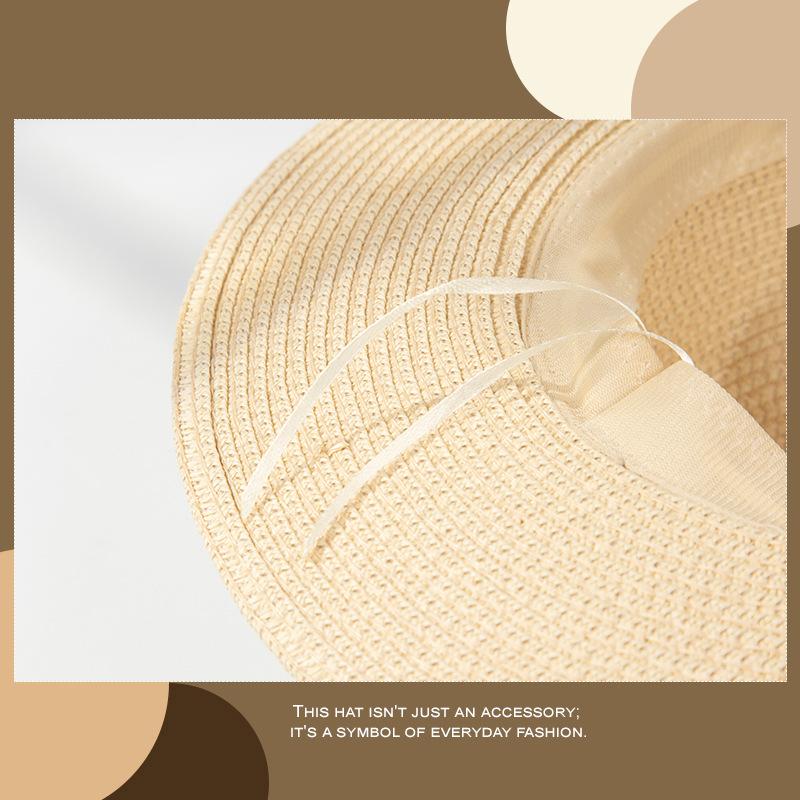 Summer Outdoor Sun Hat Western Denim Straw Hat Seaside Vacation Beach Hat Sun Protection Panama Hat