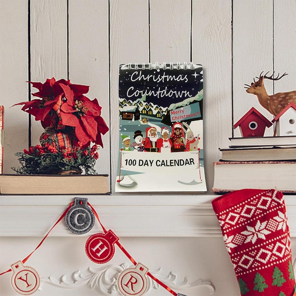 Interaktiver Weihnachts-Countdown-Kalender - Lustiges und Exquisites Bastelspielzeug zur Türmontage Ungiftig 100 Tage