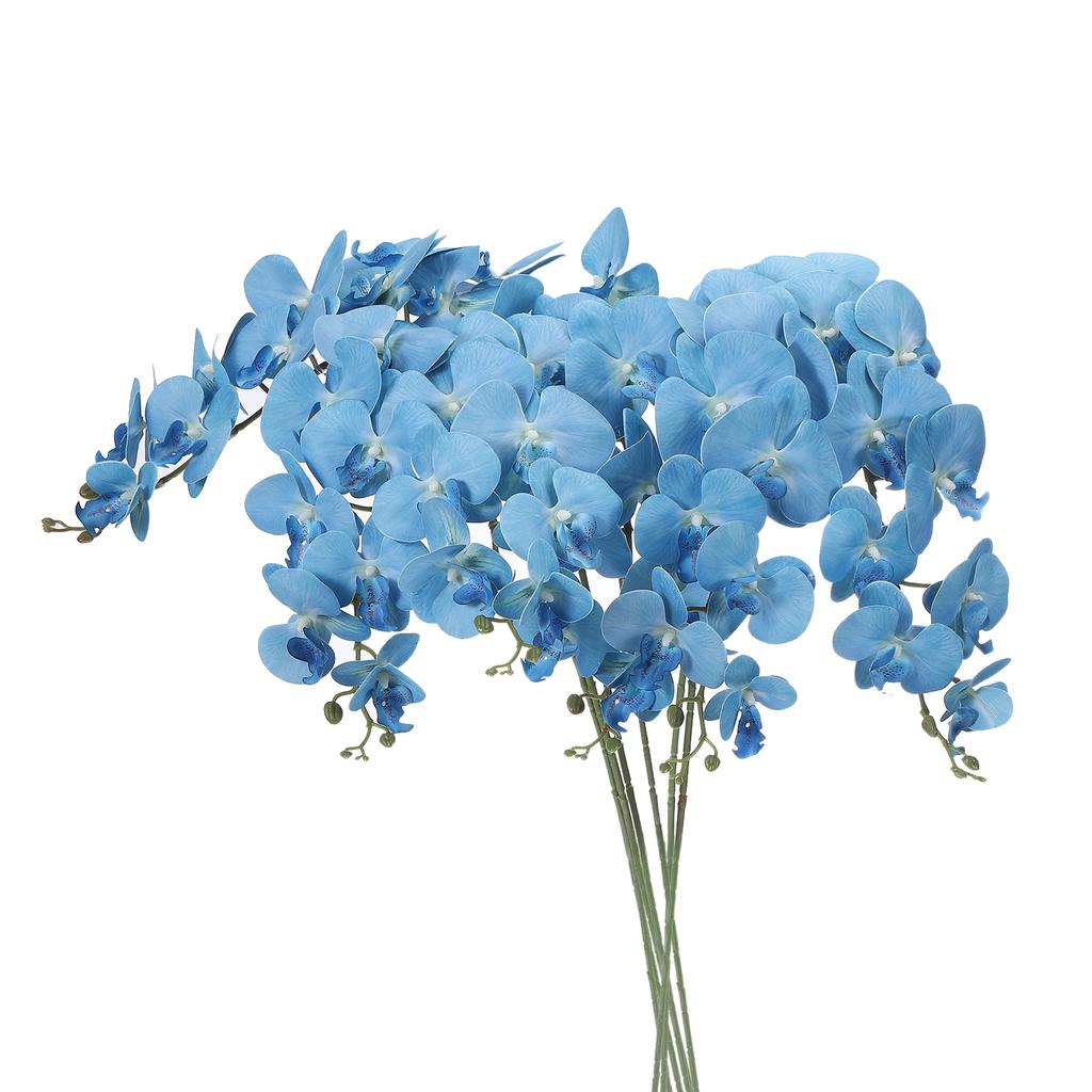 6pcs Artificial Orchid Stems 41" 9 Heads Faux Phalaenopsis Flowers Real Touch Fake Orchid Flower Branch for Vase Home Wedding