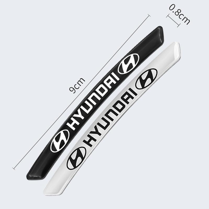 4Pcs Car Wheel Hub Rim Stickers Decals Auto Styling Accessories For Hyundai Tucson IX35 I30 I20 Kona Coupe Veloster I40 Getz b1