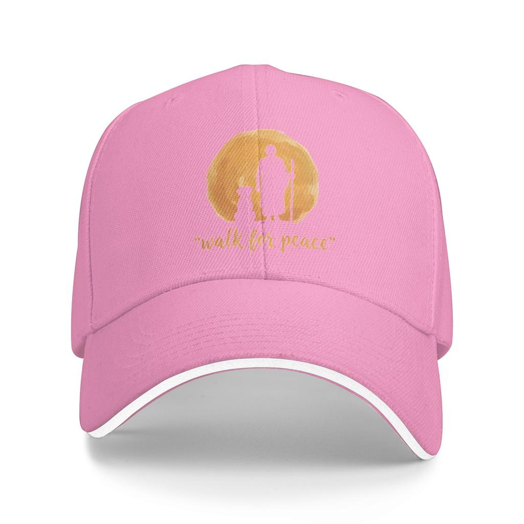 Walk for Peace Monks with Aloka Dog Accessories Men Women Baseball Cap Trucker Hat Casual Formal Headwear Adjustable Fit Sun Cap