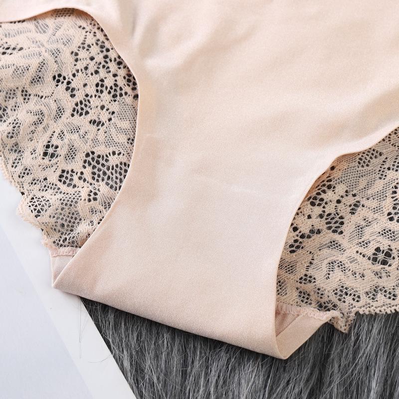 Nahtlose Damen-Spitzenunterwäsche aus Eis-Seide - Sexy, Atmungsaktiv, Eisig schimmernder Stoff