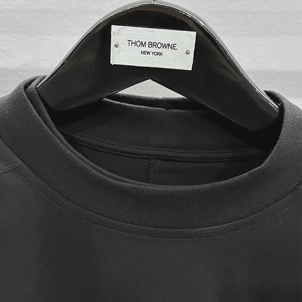 SUBHUMAN Men's 2024 Spring/Summer Two-Piece Knitted Double-Layer Solid Loose Long Sleeve T-Shirt