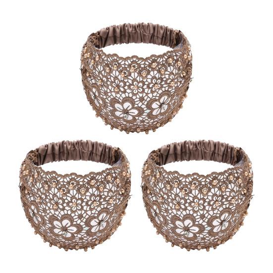 3/4Pcs Women Hairband Faux Pearl Embellished Wide Headband Bohemian Style