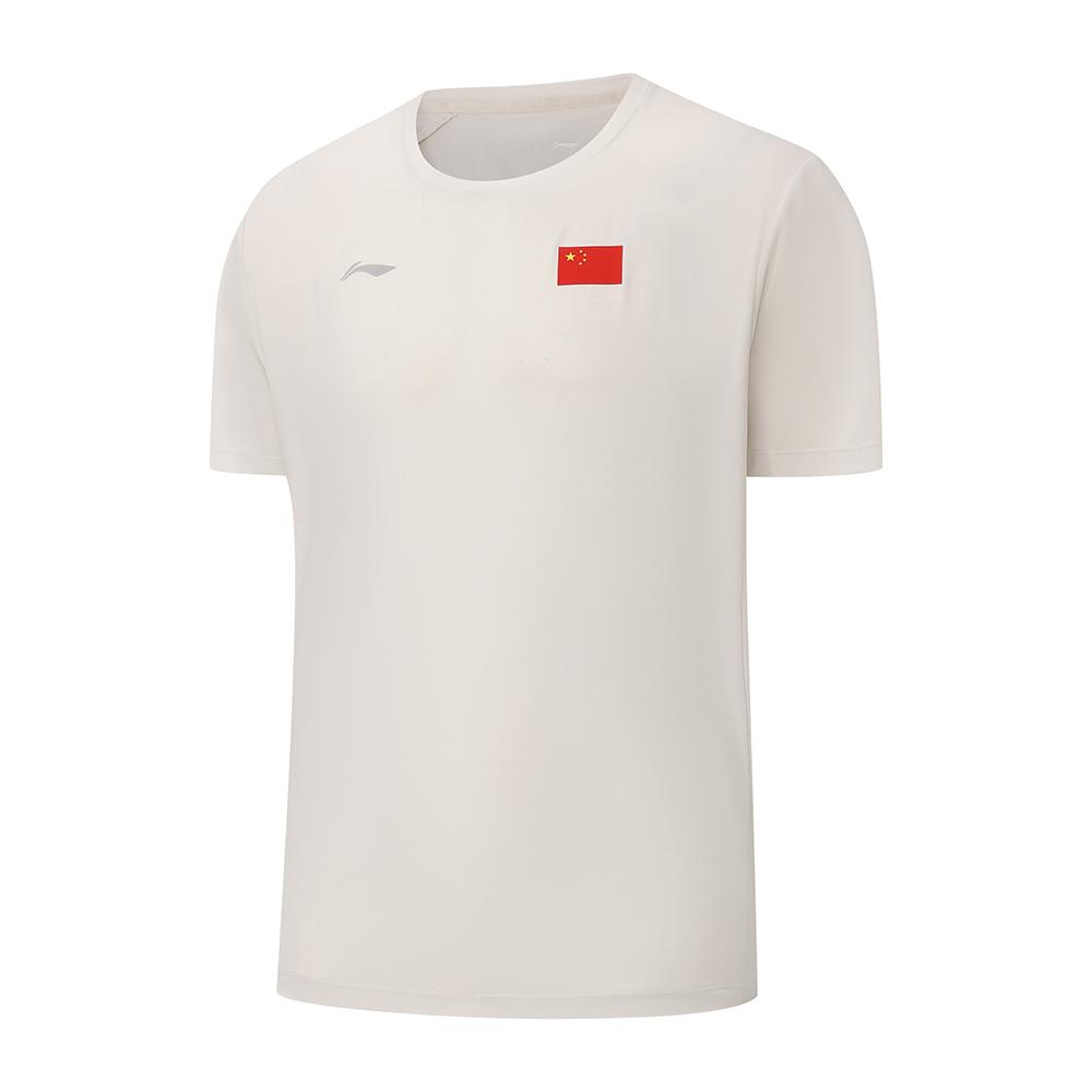 Li Ning Honor Gold Logo Collection 26 Spring Short Sleeved T Shirts Sponsored Unisex ATSW069