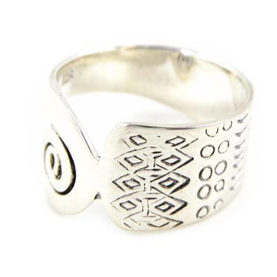 Silberring 'Tribal' versilbert - 12 mm