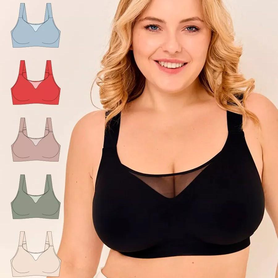 Reggiseno Senza Cuciture Taglie Forti ZON - Minimizzatore del Seno, Supporto Laterale, Senza Ferretto, Design con Colla Gelatinosa