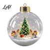 Regali di Natale per la Famiglia Ornamento Luminoso con Storia Mini Scena Festiva in Palla Trasparente con Luci LED Decorazioni da Appendere Decorazione in Acrilico Decorazione Albero