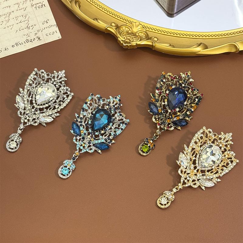 Fashion Retro Teardrop Brooch Bridal Brooch Party Banquet Wedding Pin Jewelry