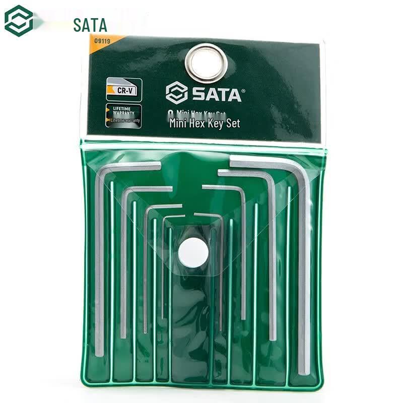 SATA 8-Piece Mini Flat Head Hex Key Set