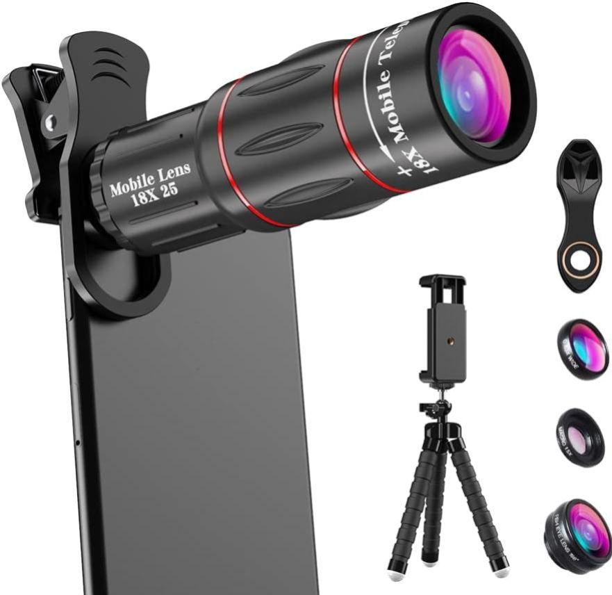 Sellers Mobile Photography Lens Optical 18x Zoom Cell Phone Camera Lens Kit Monocular чёрный