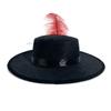 Classic 1920s Vintage Fedoras Hats Feather Decor 1920s Jazz Hat Gentleman Fedoras Hats  Halloween