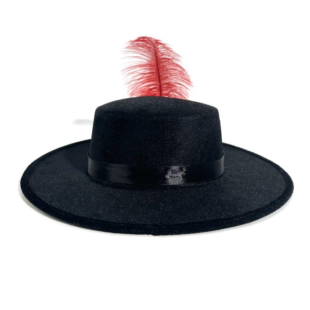 Classic 1920s Vintage Fedoras Hats Feather Decor 1920s Jazz Hat Gentleman Fedoras Hats  Halloween