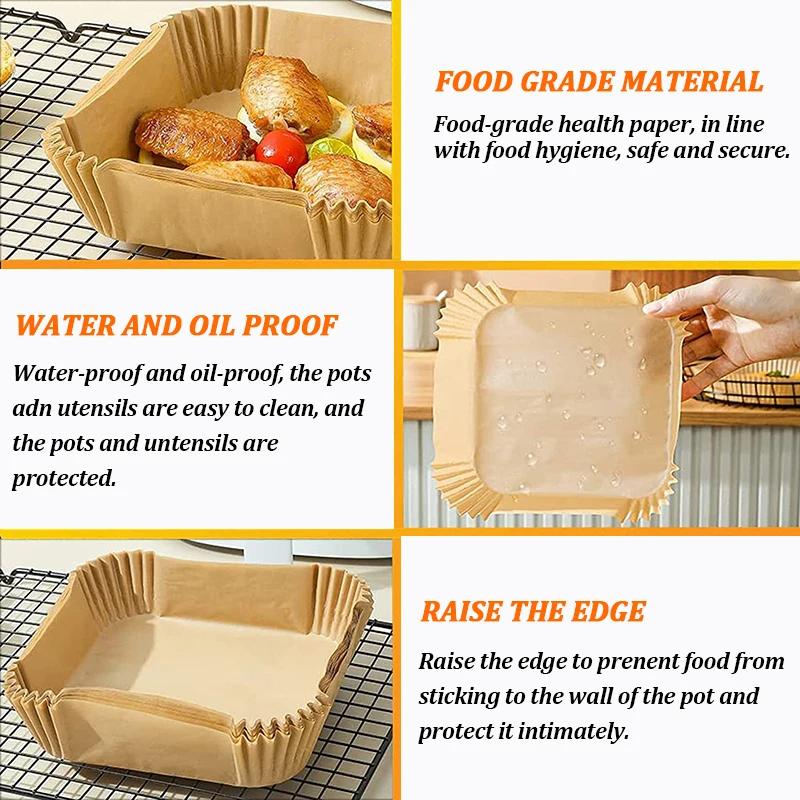 Larger Special Paper for Air Fryer Baking Liner Baking Paper Filter for Kitchen Airfryer Micro-wave Oilproof Oil-absorbing Paper