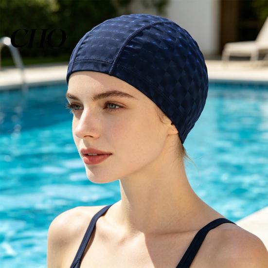 Stretchable Swim Cap Adults Water Resistant Cap, Short Long Hair Swimming Hat, Non-slip No Tight Men Women Bathing for Pool, Beach, Lake