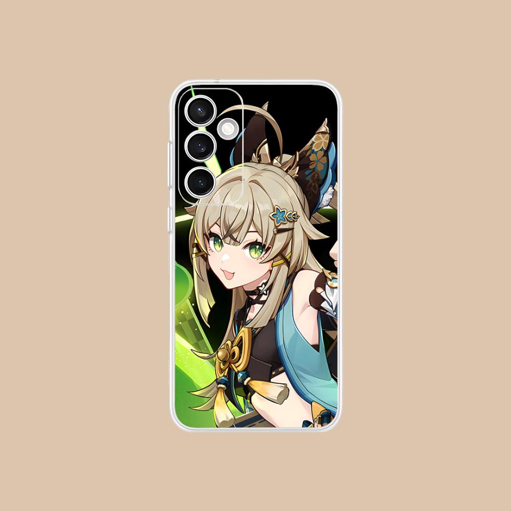 Game GI Kirara Mobile Phone Case for Samsung Galaxy S25 S24 S23 S22 S21Plus FE Ultra Clear Colorful Cover Pretty Cellphones