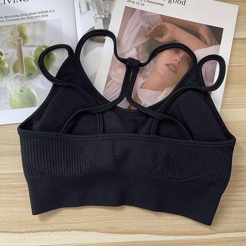 

Style Fitness Underwear, Shock-Absorbing and Supportive Running Bra, Anti-Shock Yoga Vest, Breathable Quick-Dry Sports Bra with Beautiful Back Design Black M