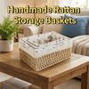 Rustic Style Handmade Rattan Storage Baskets Save Space Snacks Fruit Basket Bird Nest  Household