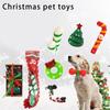 Christmas Dog Toy Giftset for Chewing and Playing Soft Plastic Balls and Rope Biting Resistance Festival Toy for Pet