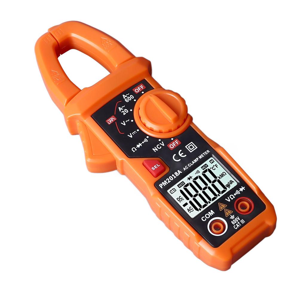Clamp Multimeter High Accuracy Backlight Display Digital Clamp Amp Volt Meter with LED Flashlight
