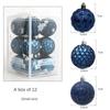 12Pcs/Box Plastic Christmas Gifts Boxes Pendant DIY Crafts Painted Christmas Decorations